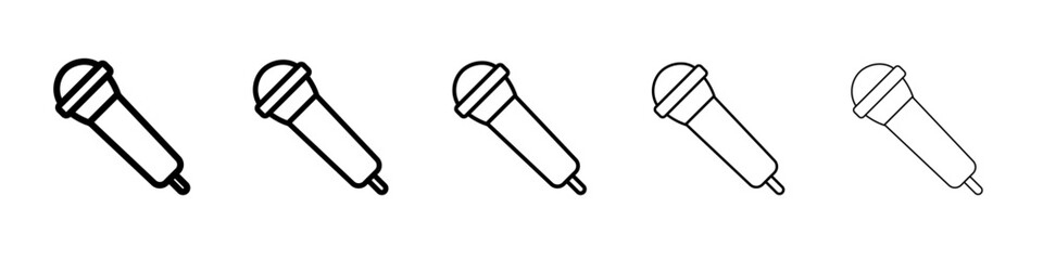 Microphone icon outline simple illustration isolated
