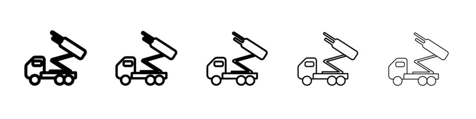 Missile Launcher icon outline simple illustration isolated