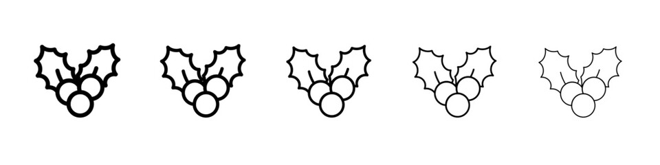 Mistletoe Icon outline simple illustration isolated