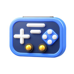 Retro Gaming Controller 3D Render of Classic Gamepad Icon