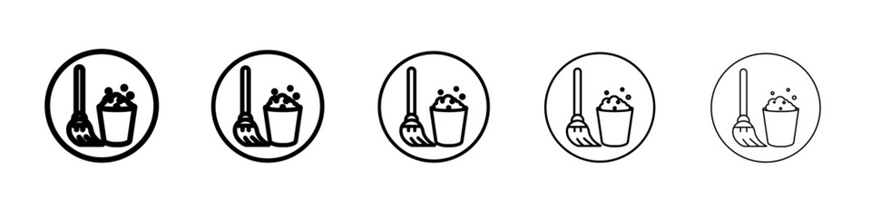 Mopping floors icon outline simple illustration isolated