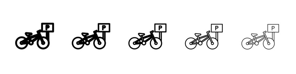 Fototapeta premium motorbike parking icon outline simple illustration isolated