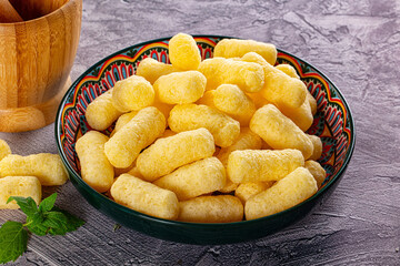 Golden crispy sweet corn sticks