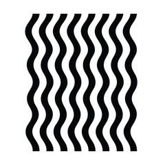 Abstract Black and White Wavy Lines Pattern Background Design Element