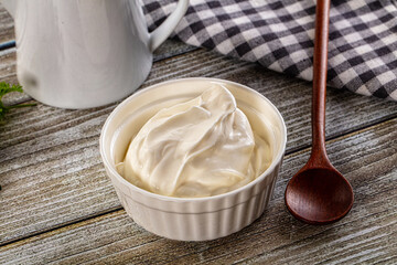 White organic natural cream sour