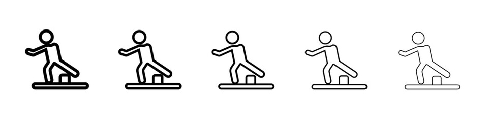 Obstacle race icon outline simple illustration isolated