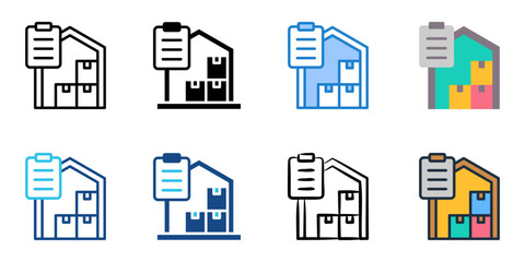 Inventory icon set multiple style collection 
