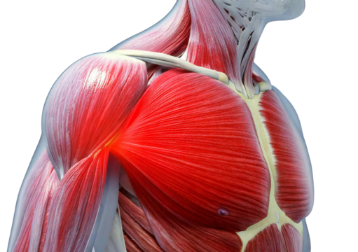 Inflamed Obliques (Turns slightly red). isolated on transparent or white background