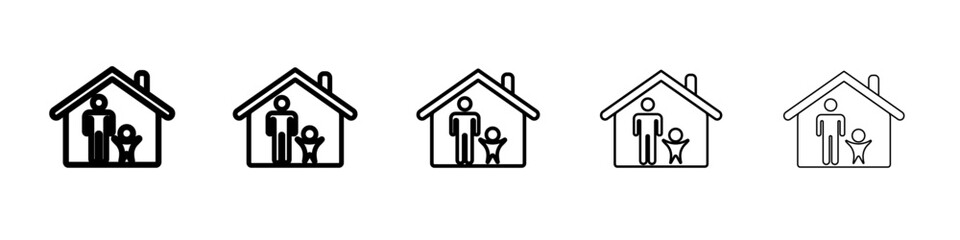 Orphanage house icon outline simple illustration isolated