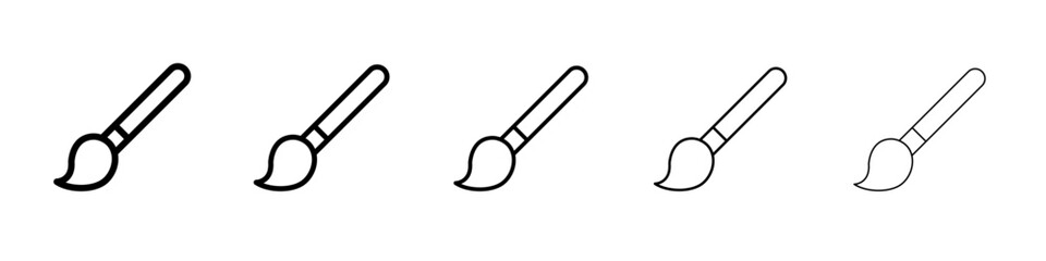 Paint brush icon outline simple illustration isolated
