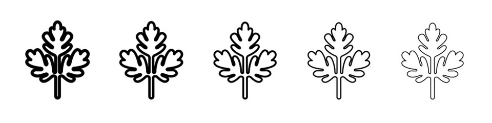 Obraz premium Parsley icon outline simple illustration isolated