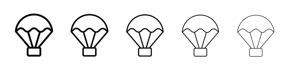 Parachute icon outline simple illustration isolated