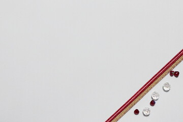 ビーズを使った席札素材　余白あり　白背景