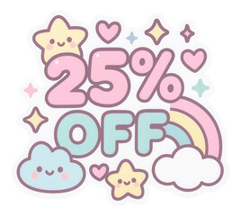 Fototapeta premium Pastel bubble sticker with 