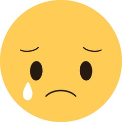 Yellow sweaty worried face emoji