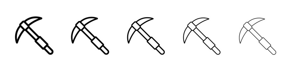 pickaxe icon outline simple illustration isolated