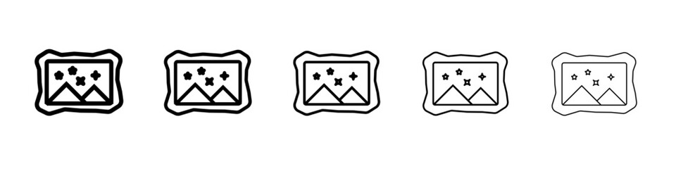 Picture icon outline simple illustration isolated