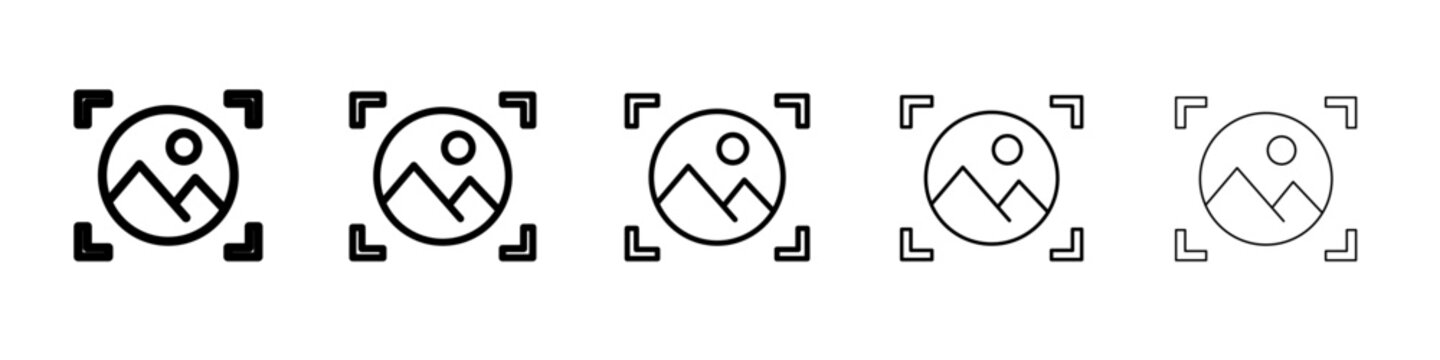Picture snapshot icon outline simple illustration isolated
