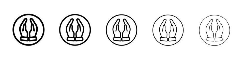 Pray icon outline simple illustration isolated