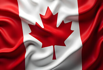 Red, white and red maple leaf flag, Canada national background concept	