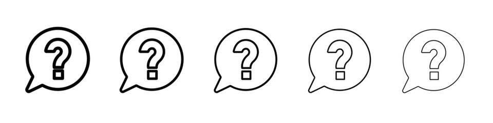 Question icon outline simple illustration isolated