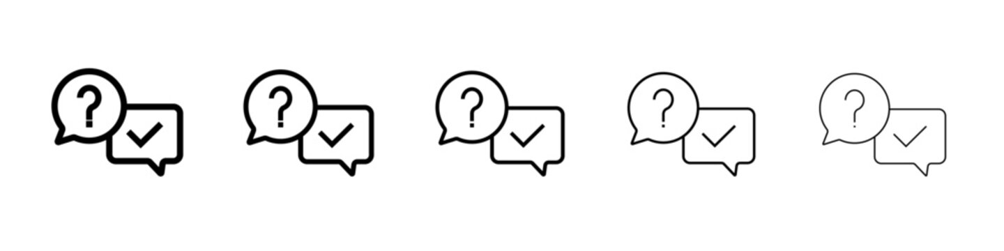 Question Mark icon. outline simple illustration isolated