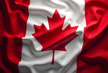Red, white and red maple leaf flag, Canada national background concept	