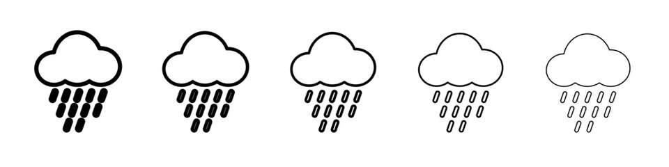 Rain Icon outline simple illustration isolated