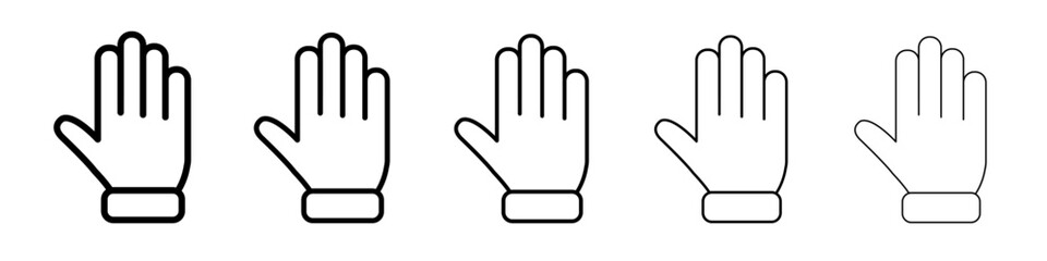 Obraz premium Raised Hand icon outline simple illustration isolated