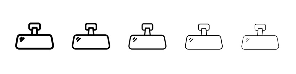 Rear Mirror icon outline simple illustration isolated
