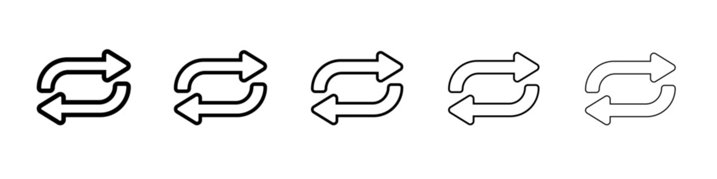 Repeat icon outline simple illustration isolated