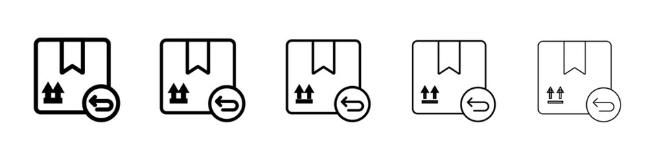 Return parcel icon outline simple illustration isolated