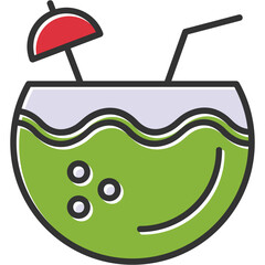 Coconut Drink Vector Icon