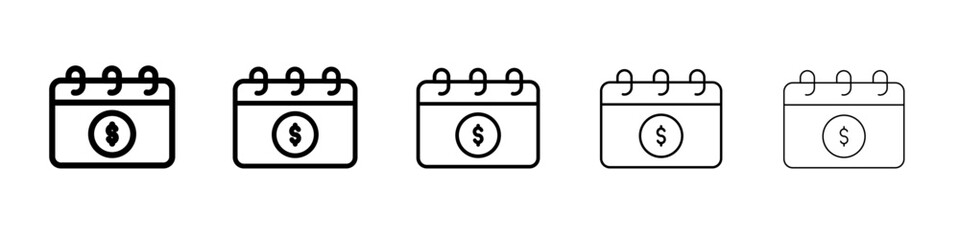 salary payday icon outline simple illustration isolated