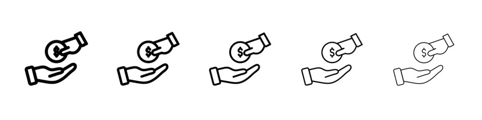 Save money icon.. outline simple illustration isolated