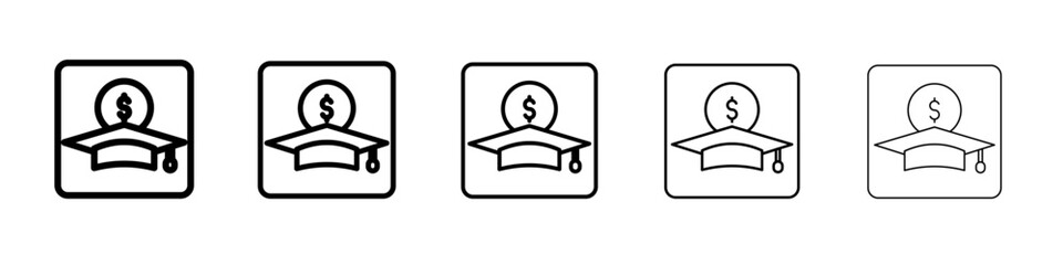 Scholarship icon outline simple illustration isolated