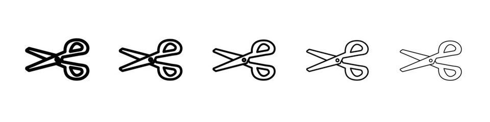 Scissors icon outline simple illustration isolated