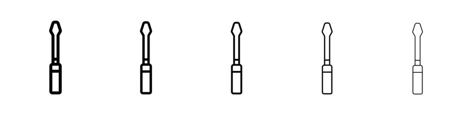 screwdriver icon outline simple illustration isolated