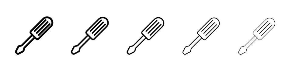 Screwdrive icon outline simple illustration isolated
