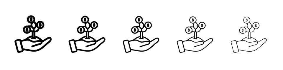 Seed money icon outline simple illustration isolated