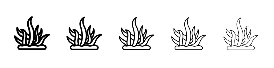 Seaweed icon outline simple illustration isolated