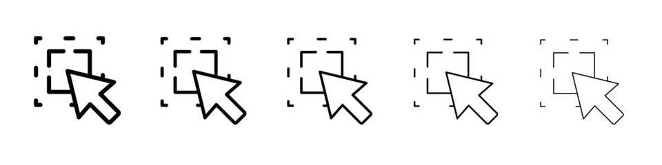 select element icon outline simple illustration isolated