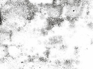 High-Contrast Grunge Wall Texture with Cracks and Dust – Black and White Distressed Background.Black and white grunge wall texture featuring cracked paint, dust splatter, and distressed surface effect