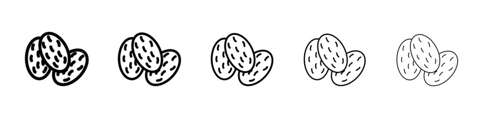 shaobing icon outline simple illustration isolated