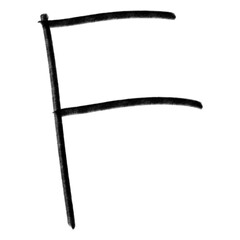 Hand drawing doodle abjad font unique ugly