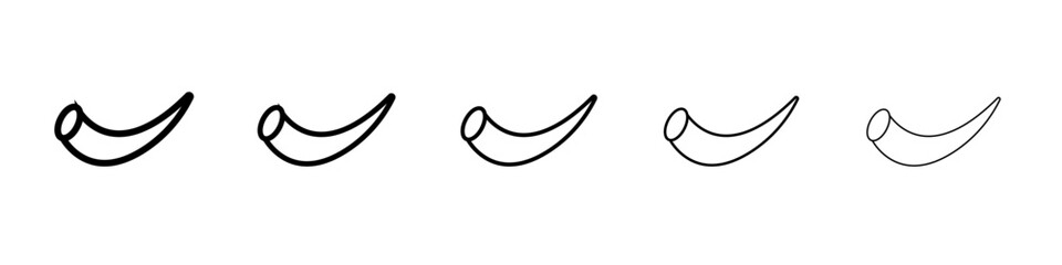 Shofar icon outline simple illustration isolated