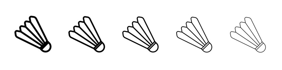 Shuttlecock Icon outline simple illustration isolated