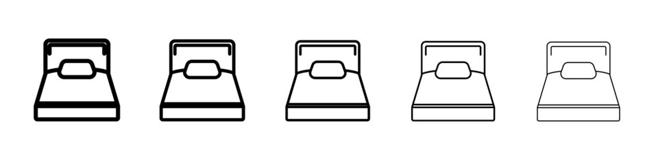 Single bed icon outline simple illustration isolated