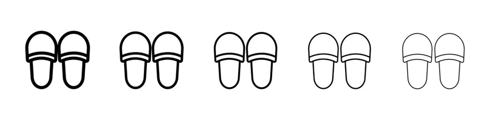 Slippers icon outline simple illustration isolated