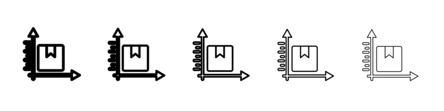 Size icon outline simple illustration isolated